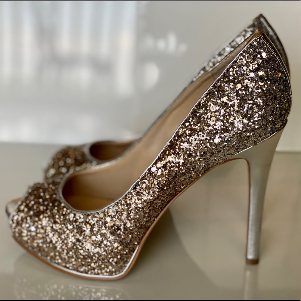 Guess Peep-toe Glitter Pumps (110 mm heel)